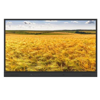 75 86 Inch Wall Mounted LCD Interactive Whiteboard dengan 2x 15W Speaker Subwoofer Opsional dan Opsional Dibangun di Kamera Dan Mic Sistem PC Android