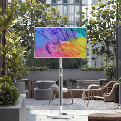 IBoard TV Cerdas Portabel 32 Inci yang Dapat Diisi Ulang Dengan Kamera Baterai Layar Sentuh Monitor Tampilan Digital Interaktif Untuk Rumah Kantor