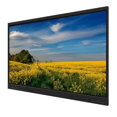 Wall Mount Interactive Touch Screen Whiteboard 75 Inch Dengan Tipe-C USB HDMI VGA RJ45 Antarmuka Software Pertemuan Pengajaran