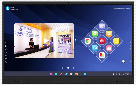 IBoard Hot Sale produk 86 Inch Interaktif Flat Panel Whiteboard Touch Screen Digital Displays Smart Whiteboard Untuk Pertemuan Konferensi Ruang Kelas