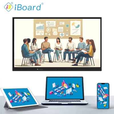 75 Inch Interaktif Flat Panel Display Touch Screen Monitor dengan Sistem Android untuk Smart Classroom