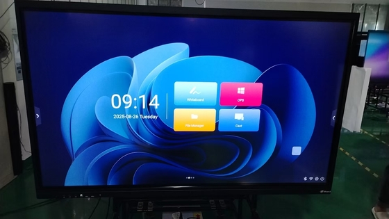 Grosir Pabrik 19 Tahun Sentuhan Inframerah 20 Titik Sentuh Monitor Layar Sentuh Interaktif Konsumsi Daya Rendah Sudut Pandang 178° Papan Tulis Interaktif Android 14 Builtin Peralatan Pendidikan Sekolah
