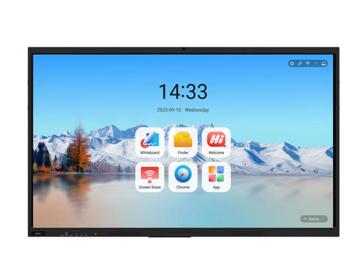 Factory IBoard TE-QS Series Android 14 8+128G 16+256G Interactive Flat Panel Display All In One Windows System Optional Wireless Screen Projection Interactive Whiteboard For School Education