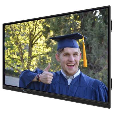 Multi Touch Screen Anti Glare Mobile Stand Lcd Digital Interactive Smart Board 55 65 75 Inch Interactive Flat Panel