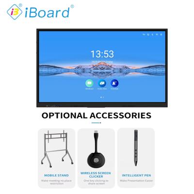 Interactive Infrared Touch 65 Inch 4K UHD Multi-Touch Interactive Touch Screen Monitor with AI Function Android 14 4+32G or 8+128G