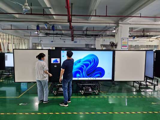 110 inci Interconnected Blackboard Smart Whiteboard Interaktif Flat Panel Display Semua dalam Satu