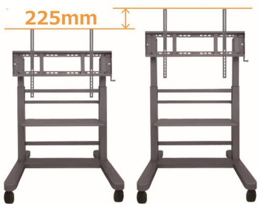 40 Kg Papan Tulis Interaktif Berdiri Layar Datar Keranjang Angkat Kastor Bisu Keranjang Bergerak TV Stand