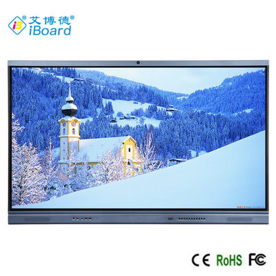 Panel Interaktif 4k, Papan Pintar Led 86 '', Bingkai Aluminium Slot OPS 350cd / m2