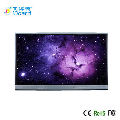 Bingkai Aluminium Panel Datar Interaktif 86 Inci Terpasang di Dinding, Android 13, 4+32G, 3840 x 2160