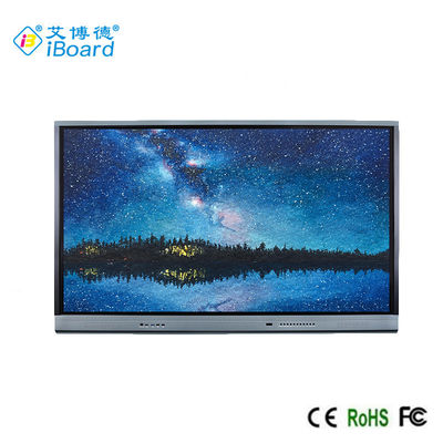 Wall Mounted 75 Inch Interactive Whiteboard PC, Android 8, Aluminium Alloy Frame Flat Panel Untuk Presentasi Rapat