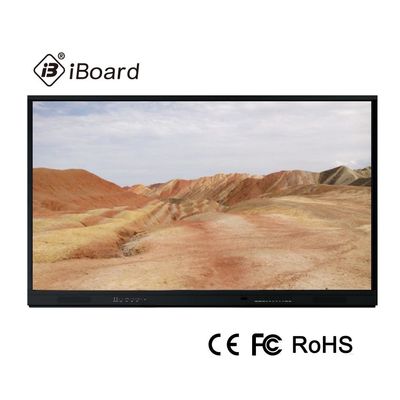 4K LED Interactive Smart Board Sistem Android 8 65 inci, Bingkai Aluminium, Mendukung OPS