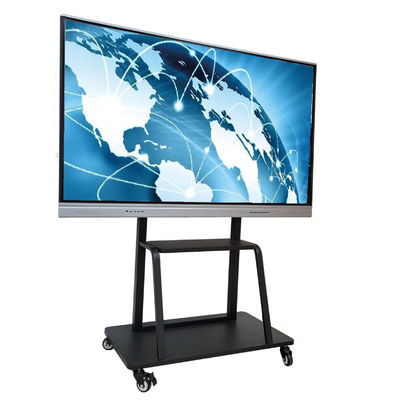 Panel Datar Interaktif Bingkai Sempit 75 Inch Multi Touch Screen