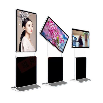 Kios Layar Sentuh UHD 3840x2160 Berdiri Lantai dengan Sentuhan 6 Titik dan Bingkai Campuran Aluminium