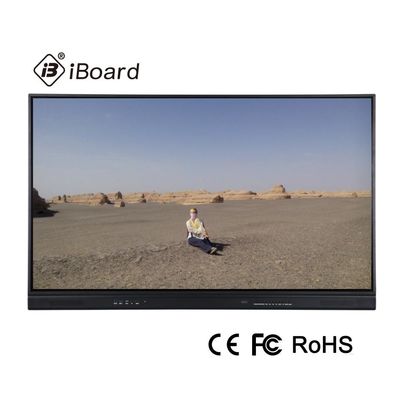 Panel Datar Interaktif 550W 98 Inch 4K Display Kaca Tempered AG
