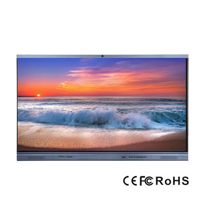 IR LED Papan Tulis Interaktif 75'' Monitor Sentuh Panel Datar LCD Interaktif Untuk Pendidikan