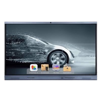 Android 3+32G Kamera Mic 4K Interactive Flat Panel 75 Inch untuk Pendidikan Sekolah