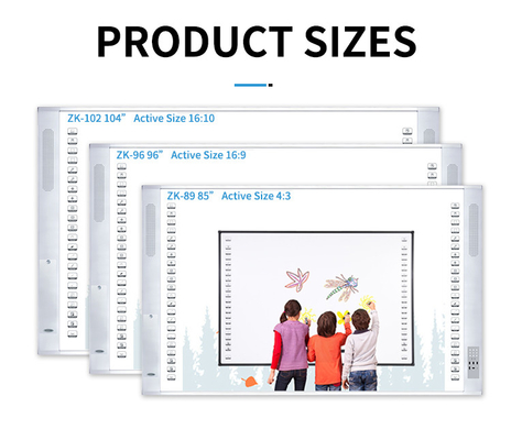 All In One Smart Interactive Whiteboard Multi Point Ultra Slim Frame Untuk Ruang Kelas